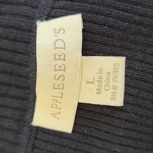 APPLESEED'S Black Turtleneck Size Large